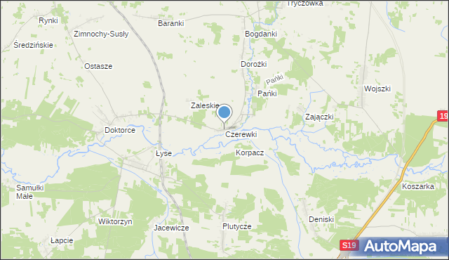 mapa Czerewki, Czerewki na mapie Targeo